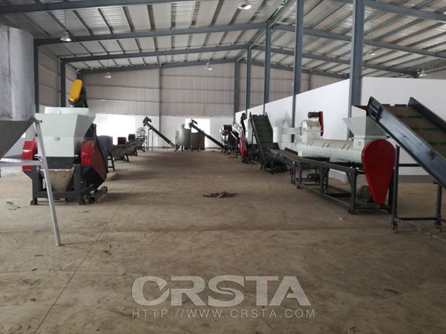 500KG/H  PET矿泉水瓶热清洗线在缅甸安装完成